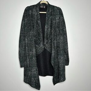 Chicos Travelers Waterfall Cardigan Crinkle Fabric Size 3(XL-16) Fall Holiday
